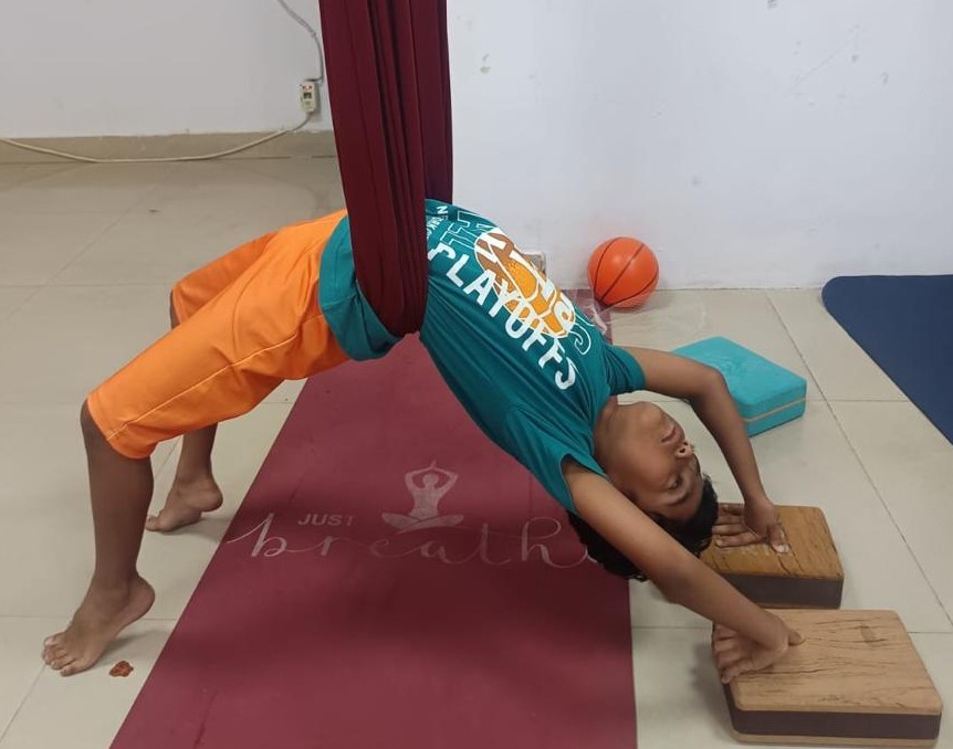 Yoga props and studio interior